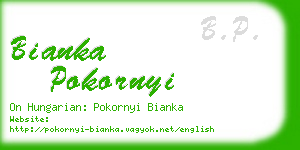 bianka pokornyi business card